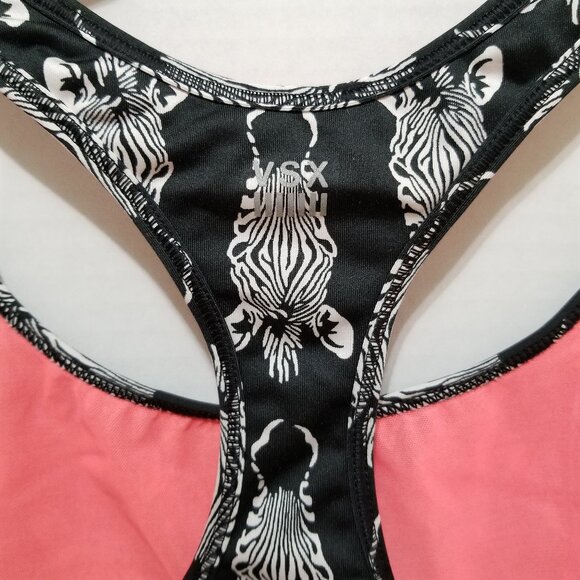 Victoria's Secret bra Small VSX The Player racerback workout gym sports zebra - Picture 7 of 10